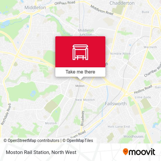 Moston Rail Station map