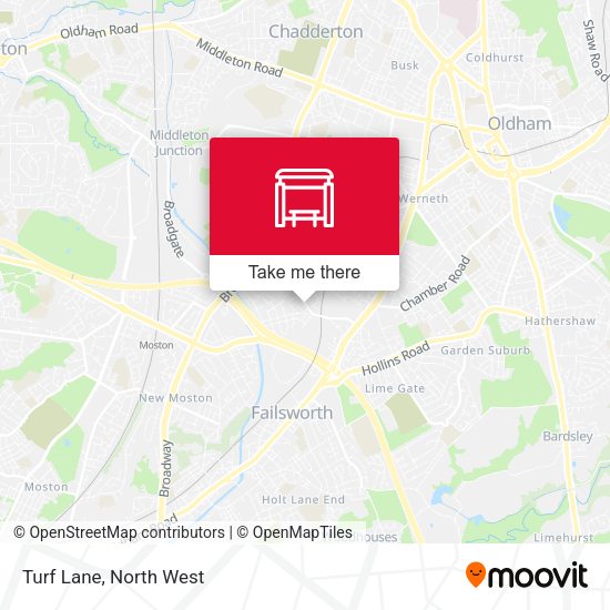 Turf Lane map