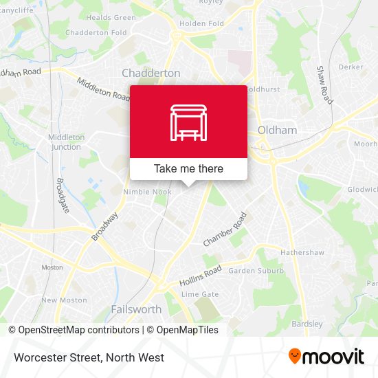 Worcester Street map