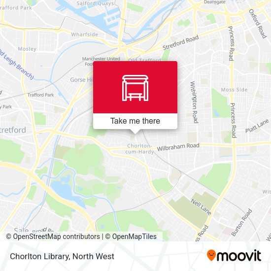Chorlton Library map