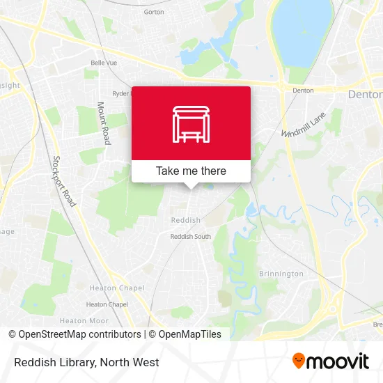 Reddish Library map