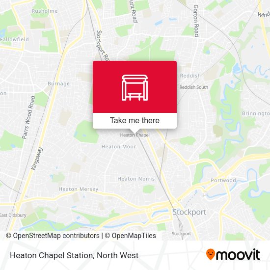 Heaton Chapel Station map