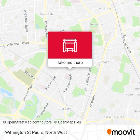 Withington St Paul's map