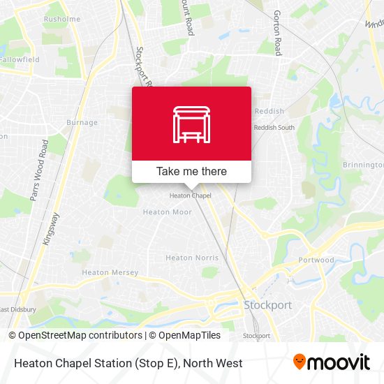 Heaton Chapel Station (Stop E) map