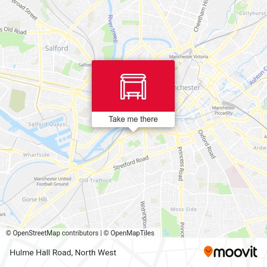 Hulme Hall Road map