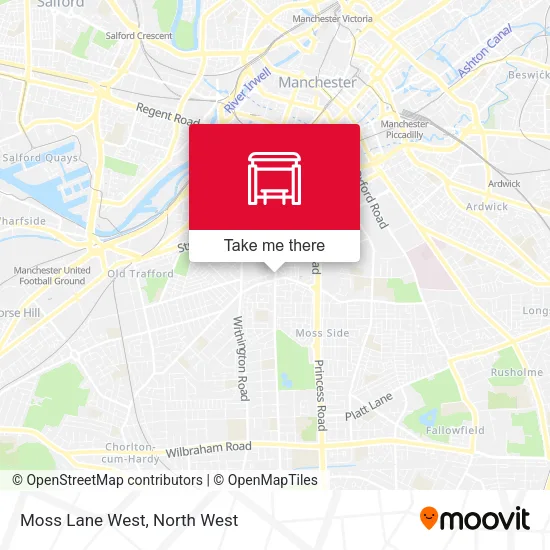 Moss Lane West map