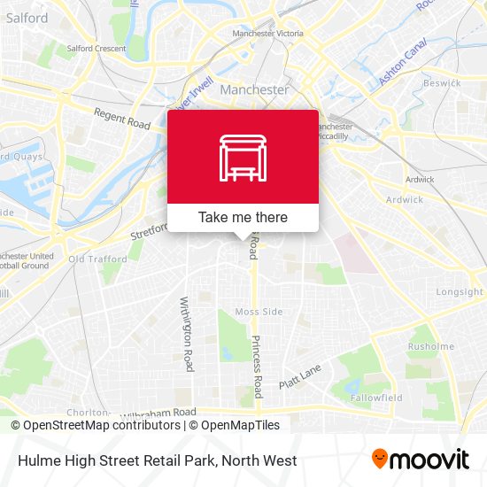 Hulme High Street Retail Park map