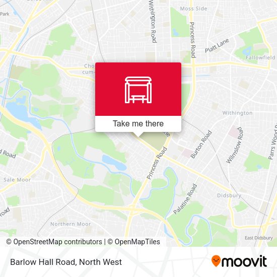 Barlow Hall Road map
