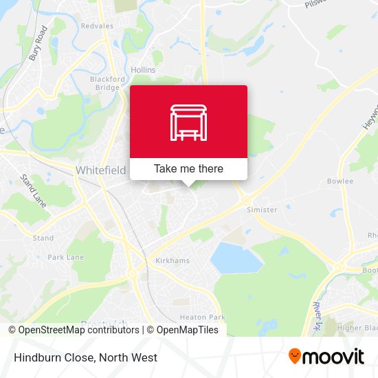 Hindburn Close map