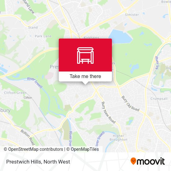 Prestwich Hills map