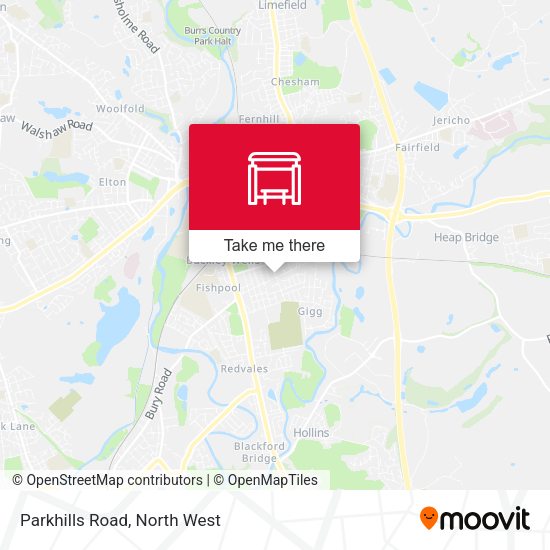 Parkhills Road map