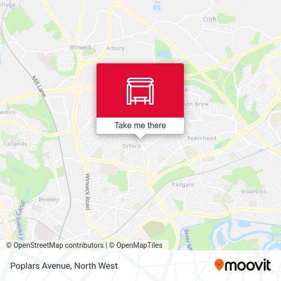 Poplars Avenue map