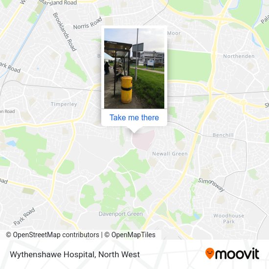Wythenshawe Hospital map