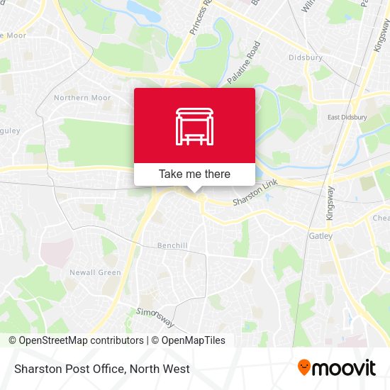 Sharston Post Office map