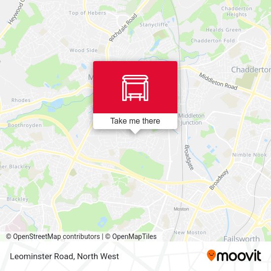 Leominster Road map