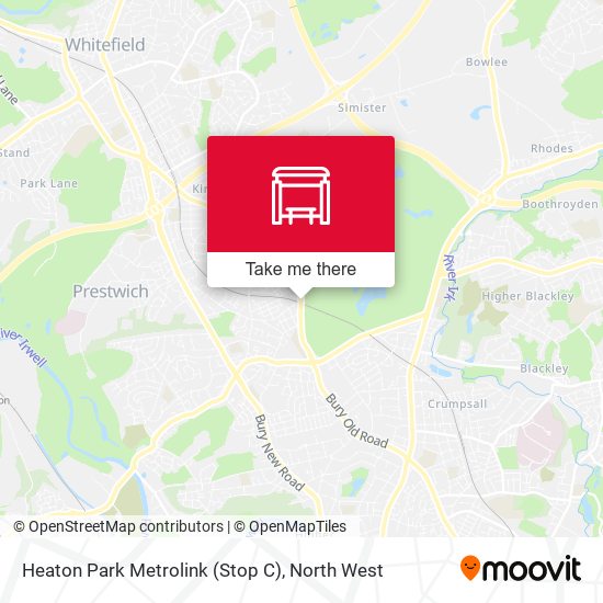 Heaton Park Metrolink (Stop C) map