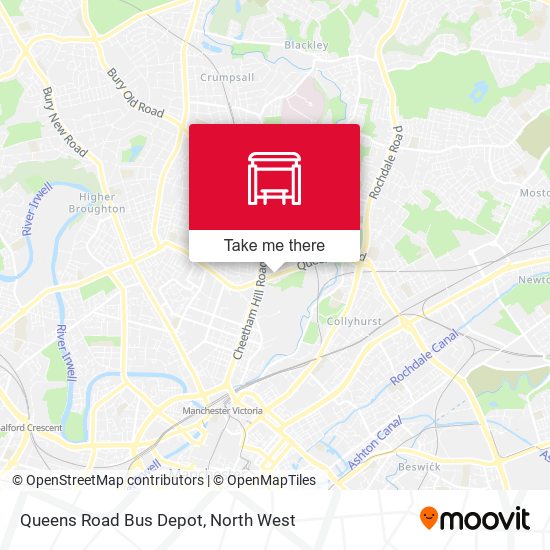 Queens Road Bus Depot map