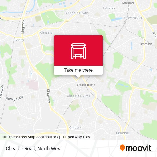 Cheadle Road map