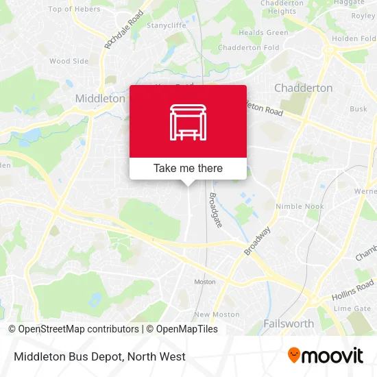 Middleton Bus Depot map