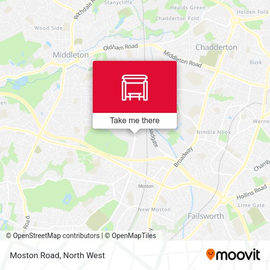 Moston Road map