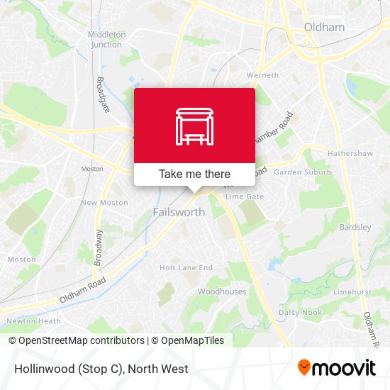 Hollinwood (Stop C) map