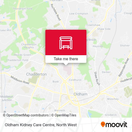 Oldham Kidney Care Centre map