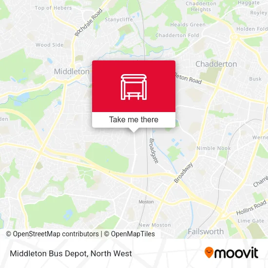 Middleton Bus Depot map