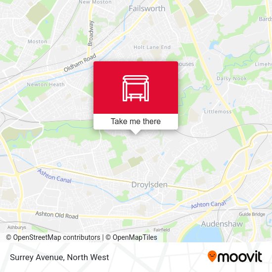 Surrey Avenue map