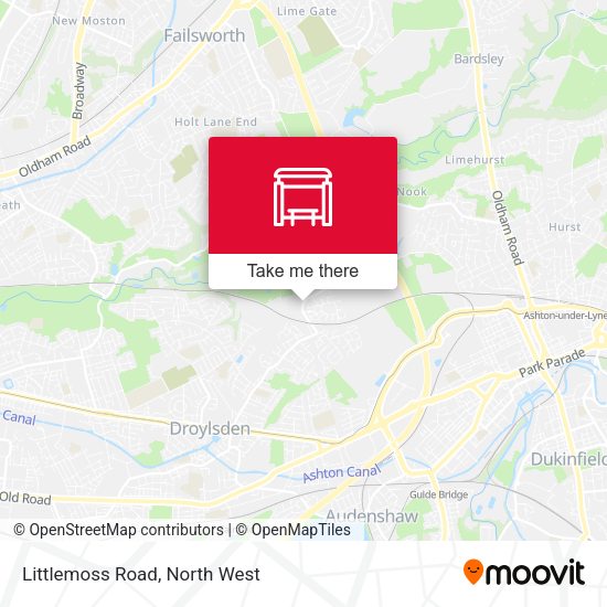 Littlemoss Road map