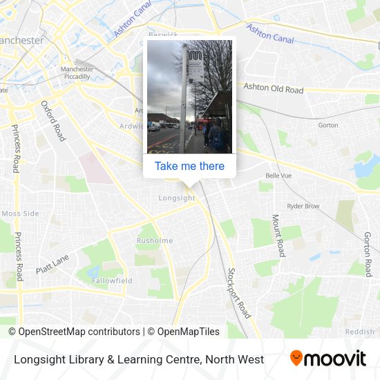 Longsight Library & Learning Centre map