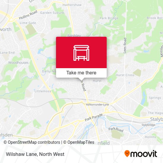 Wilshaw Lane map