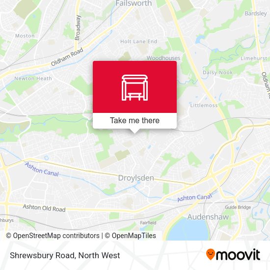 Shrewsbury Road map