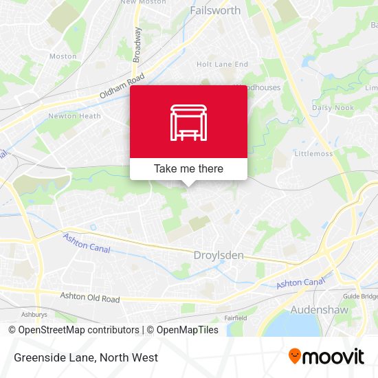 Greenside Lane map