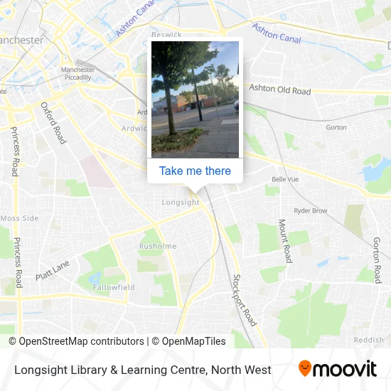 Longsight Library & Learning Centre map
