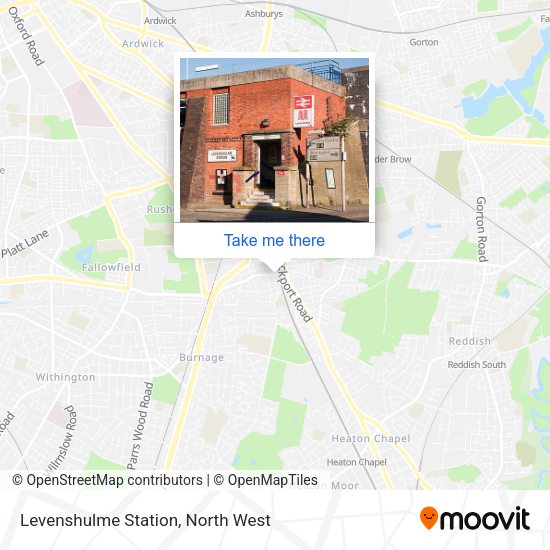Levenshulme Station map