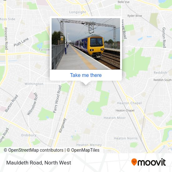 Mauldeth Road map