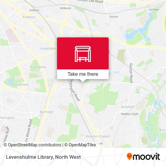 Levenshulme Library map