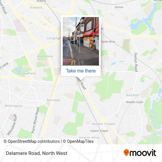 Delamere Road map