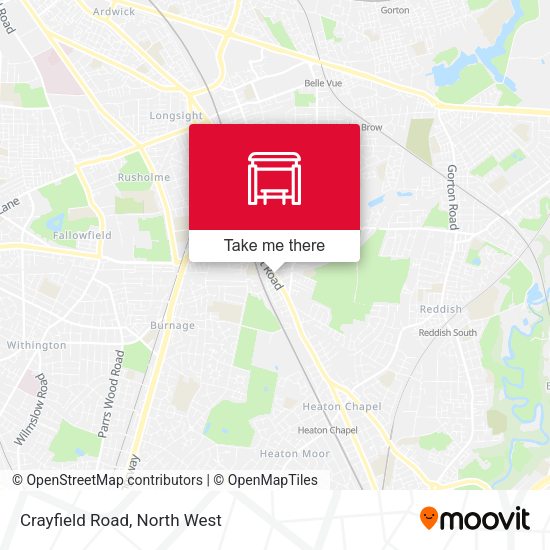 Crayfield Road map