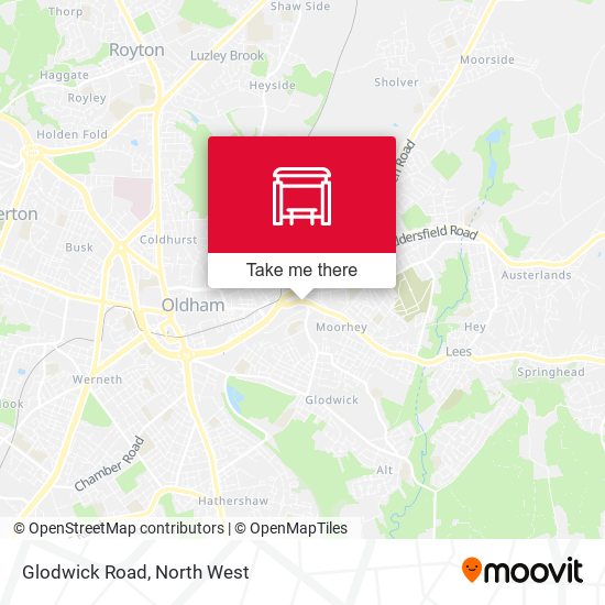 Glodwick Road map