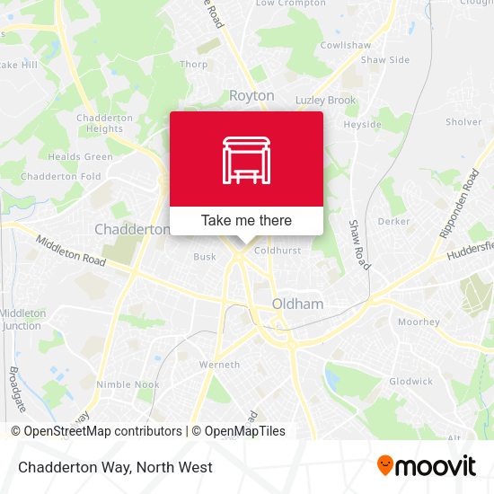 Chadderton Way map