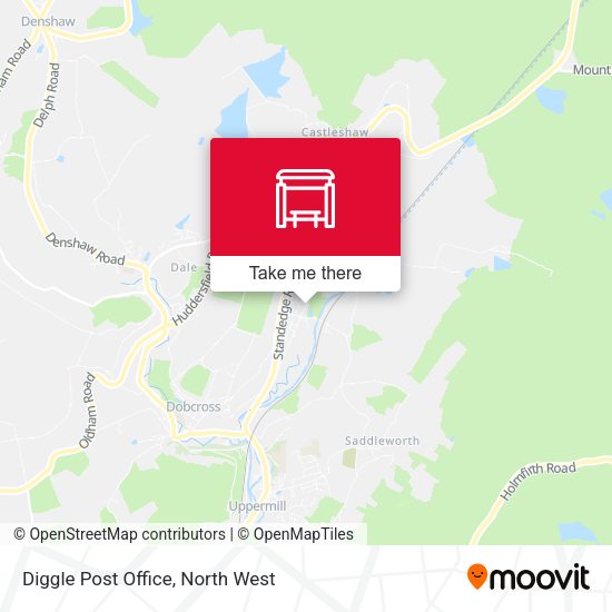 Diggle Post Office map