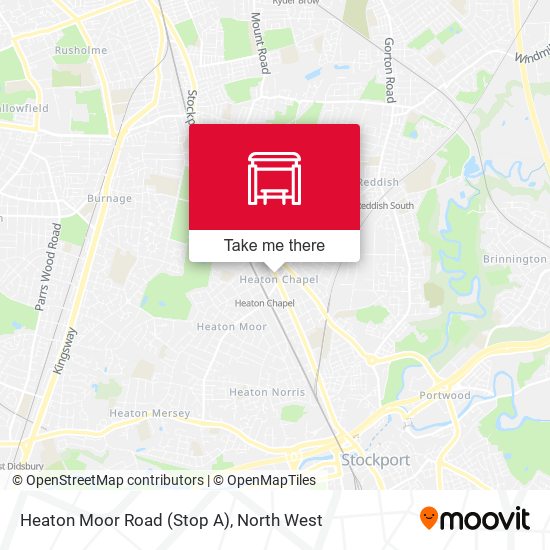 Heaton Moor Road (Stop A) map