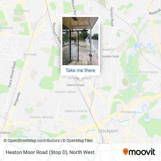 Heaton Moor Road (Stop D) map