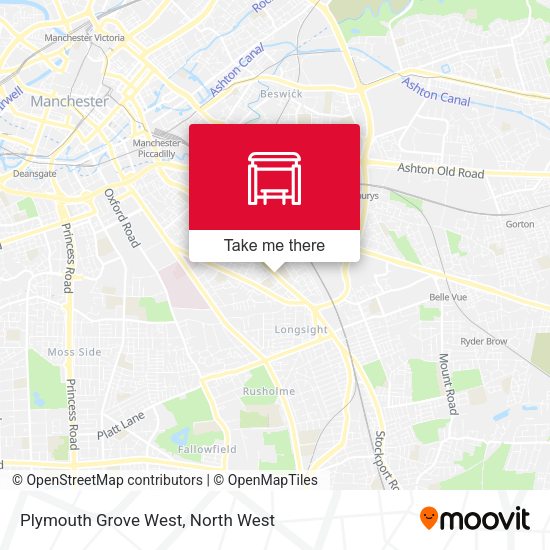 Plymouth Grove West map