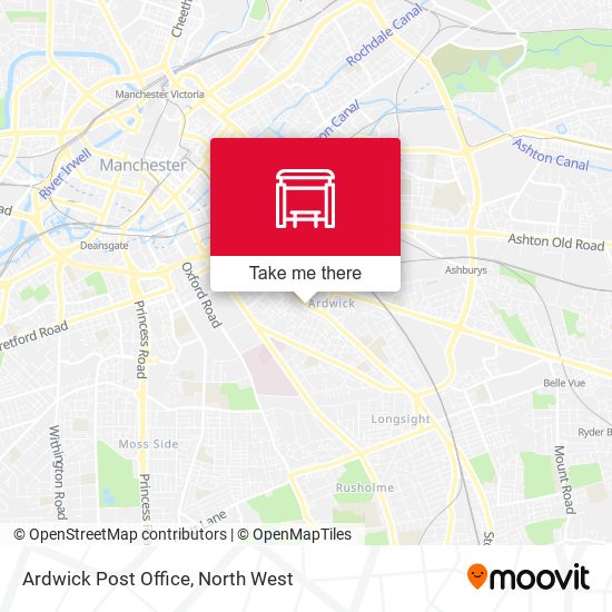 Ardwick Post Office map