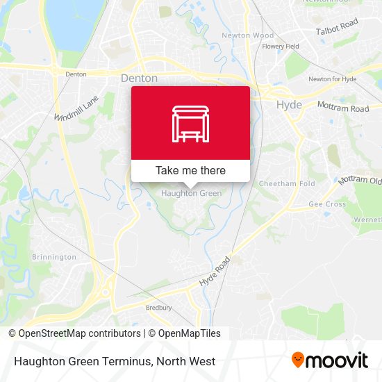Haughton Green Terminus map