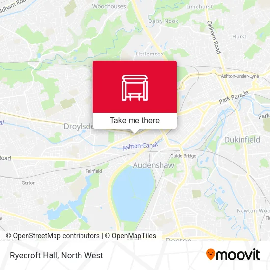Ryecroft Hall map
