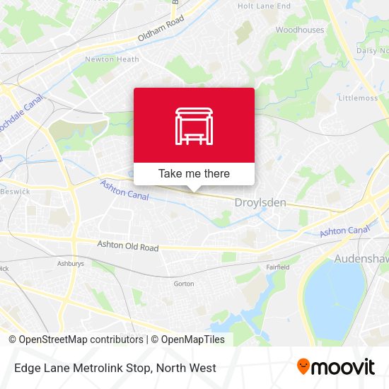 Edge Lane Metrolink Stop map