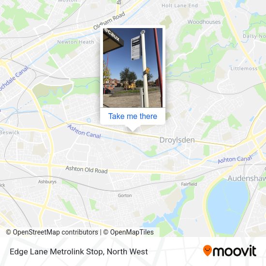 Edge Lane Metrolink Stop map